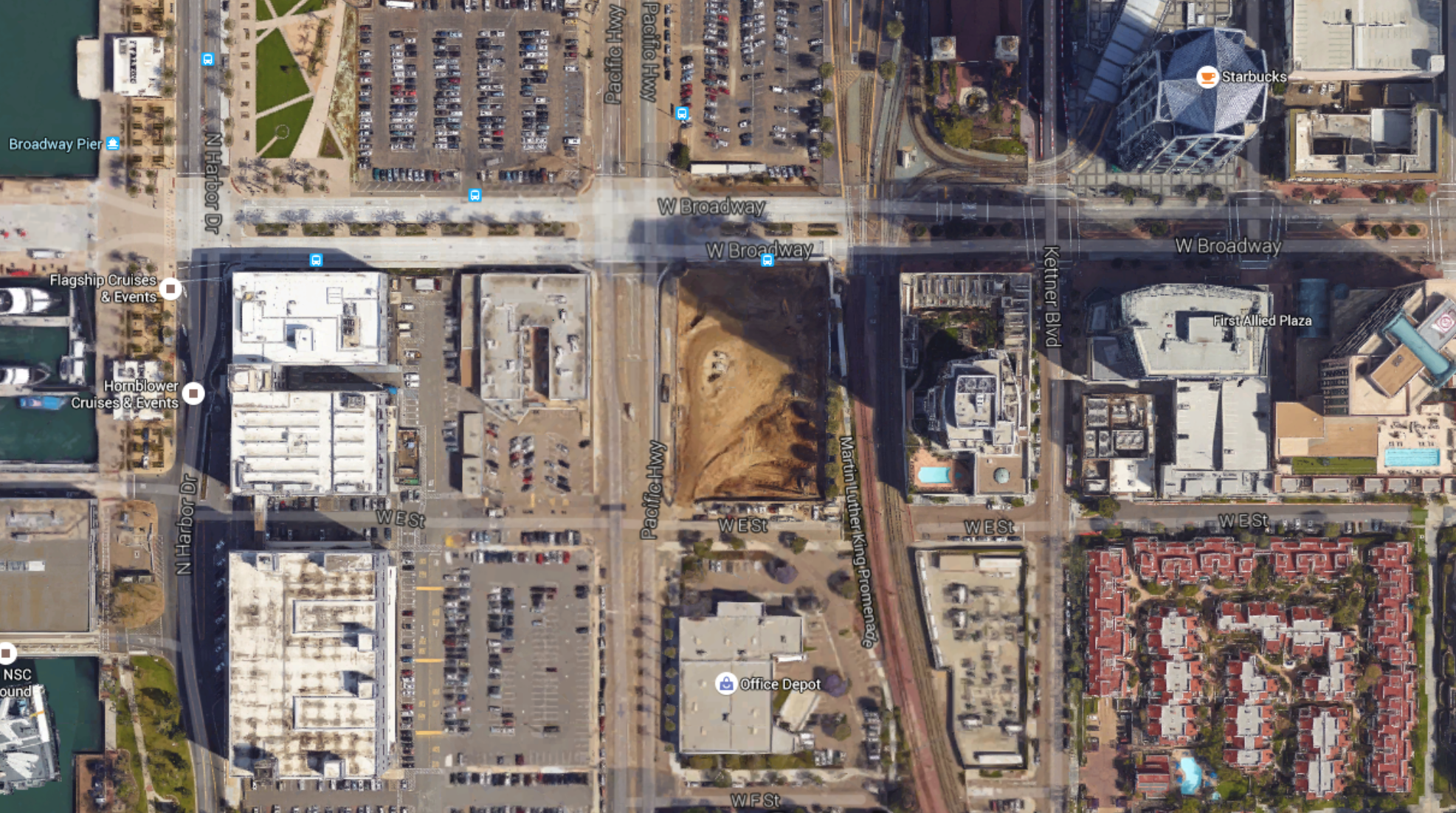 Pacific Gate Bosa condos Google Earth September 2015